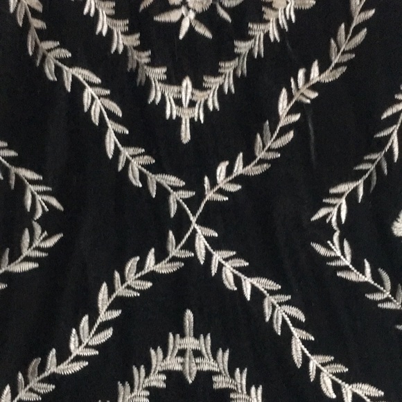 DEMOCRACY Boho Cotton Plaid Front & Sleeves Contrasting Embroidered Velvet Back - Picture 13 of 16